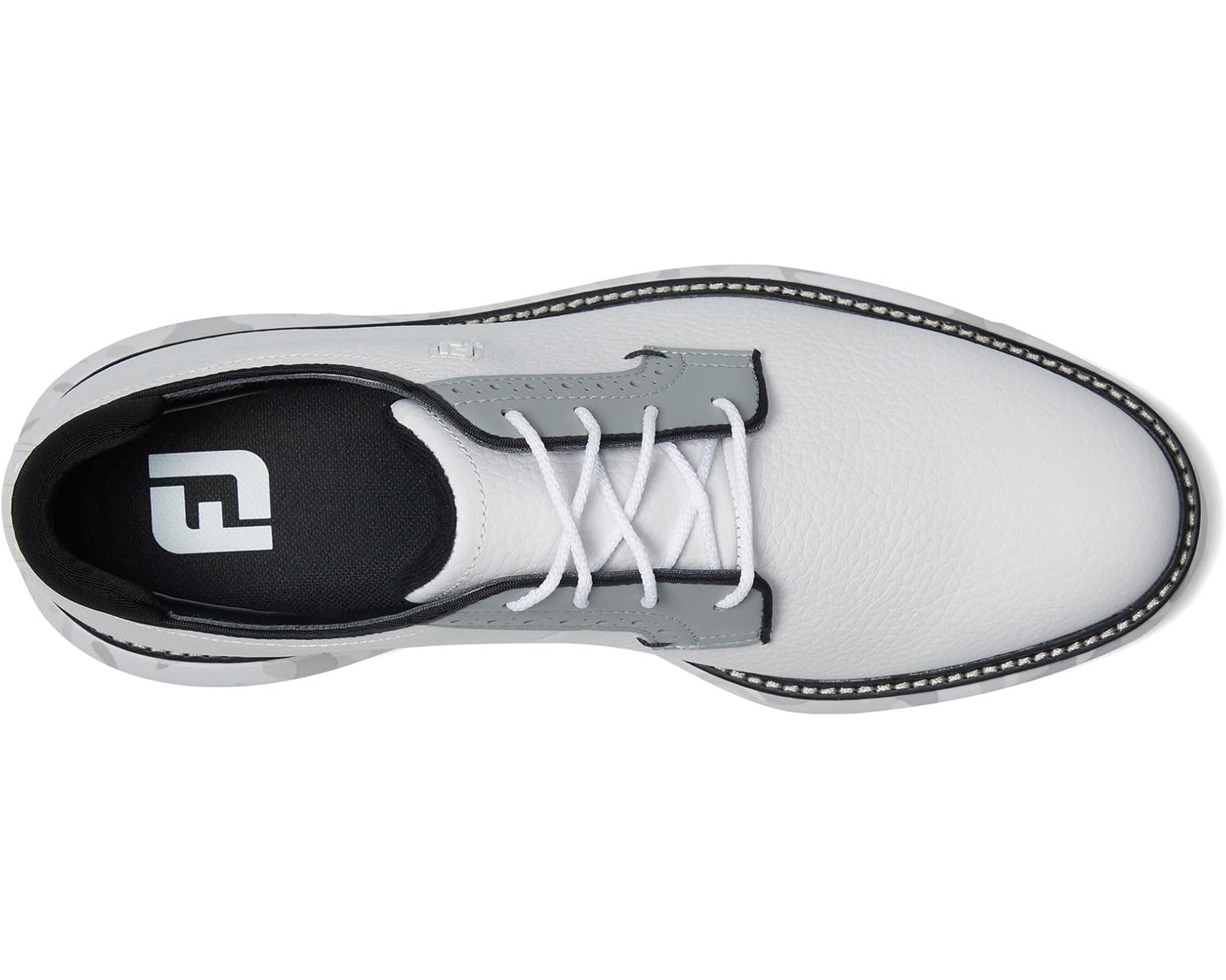 Men's FootJoy Traditions Blucher Golf Shoes White/Grey Camo