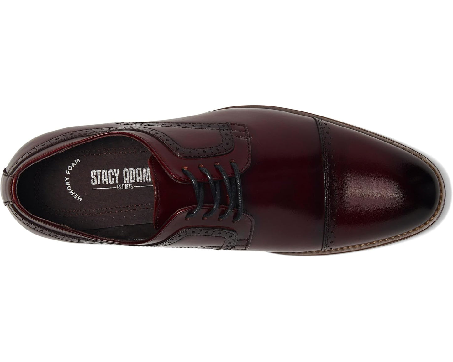 Men's Stacy Adams Dickinson Cap Toe Oxford Burgundy