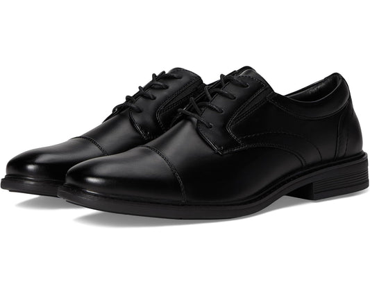 Men's Nunn Bush Jarvis Cap Toe Oxford Dress Casual Business Formal Lace Up Black