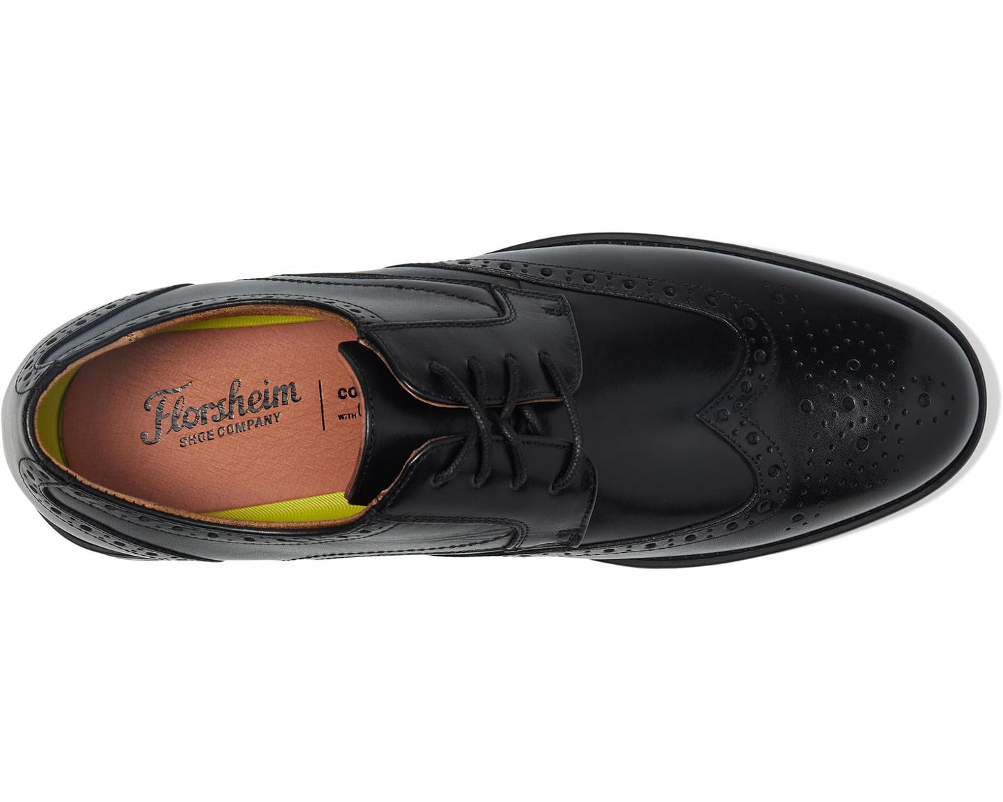 Men's Florsheim Midtown Wingtip Oxford Black Smooth
