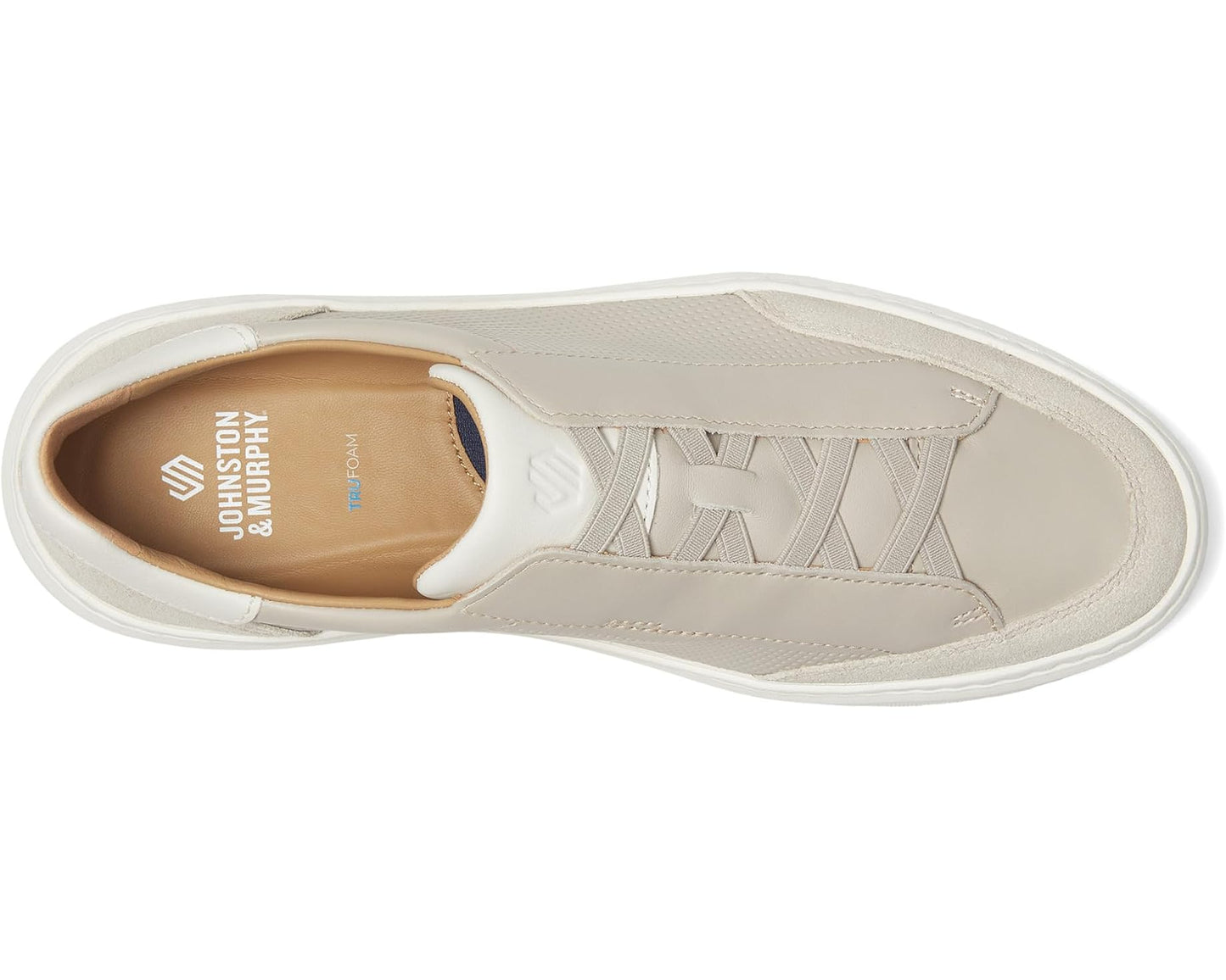 Men's Johnston & Murphy Anders Stretch Lace-To-Toe Beige Full Grain/Suede