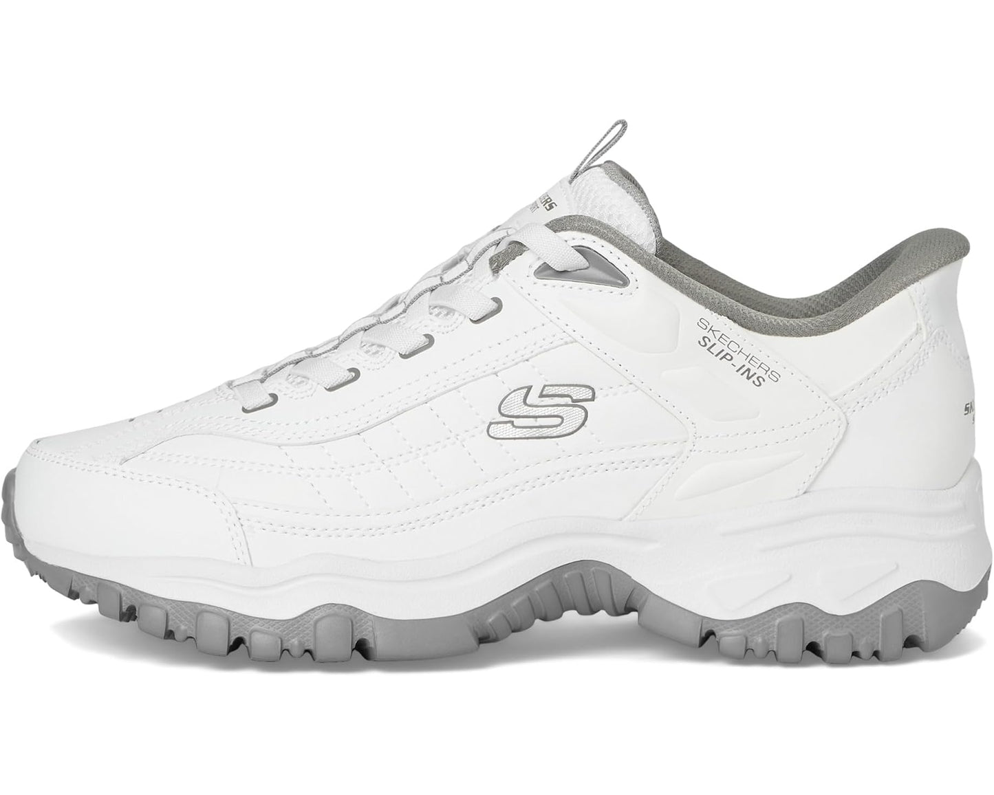 Men's SKECHERS Afterburn E'Lite Grill Corporal Hands Free Slip-In White/Gray