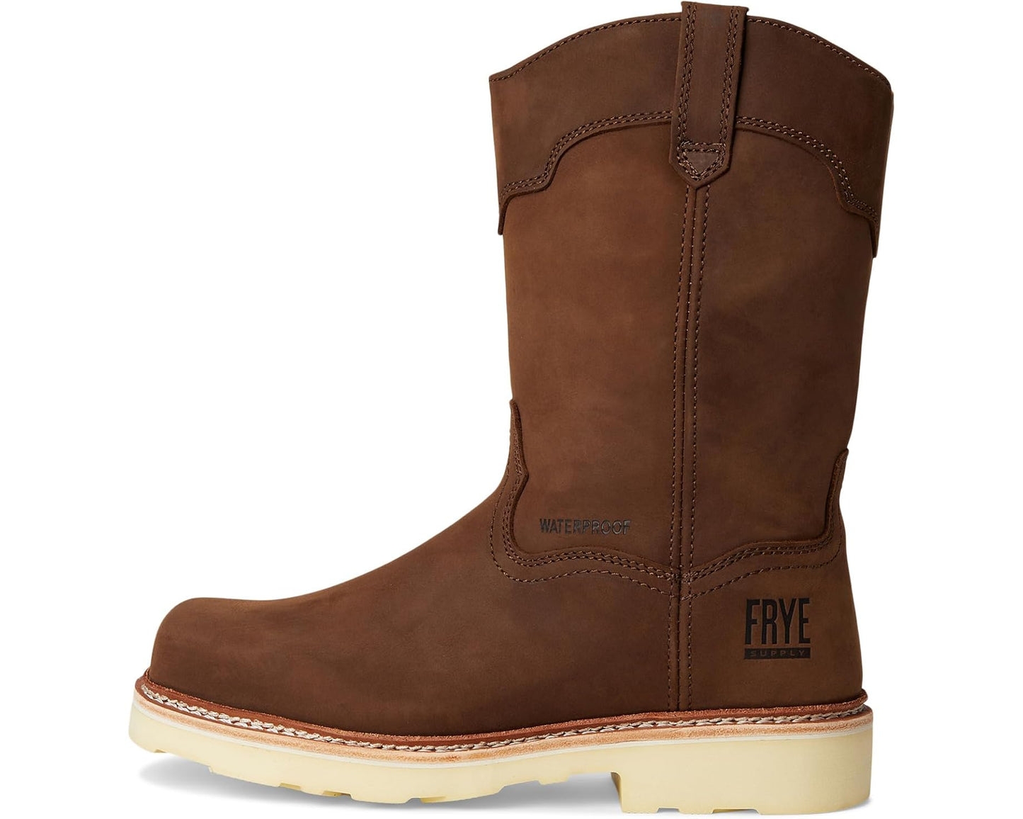 Men's Frye The Safety-Crafted Wellington Work Boots Dark Brown