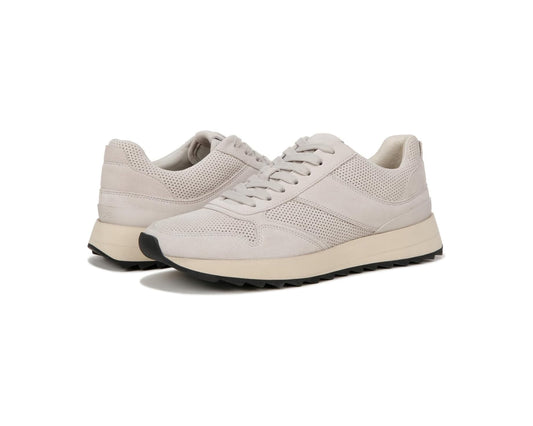 Men's Vince Edric Perforated Lace-Up Sneakers Horchata Suede