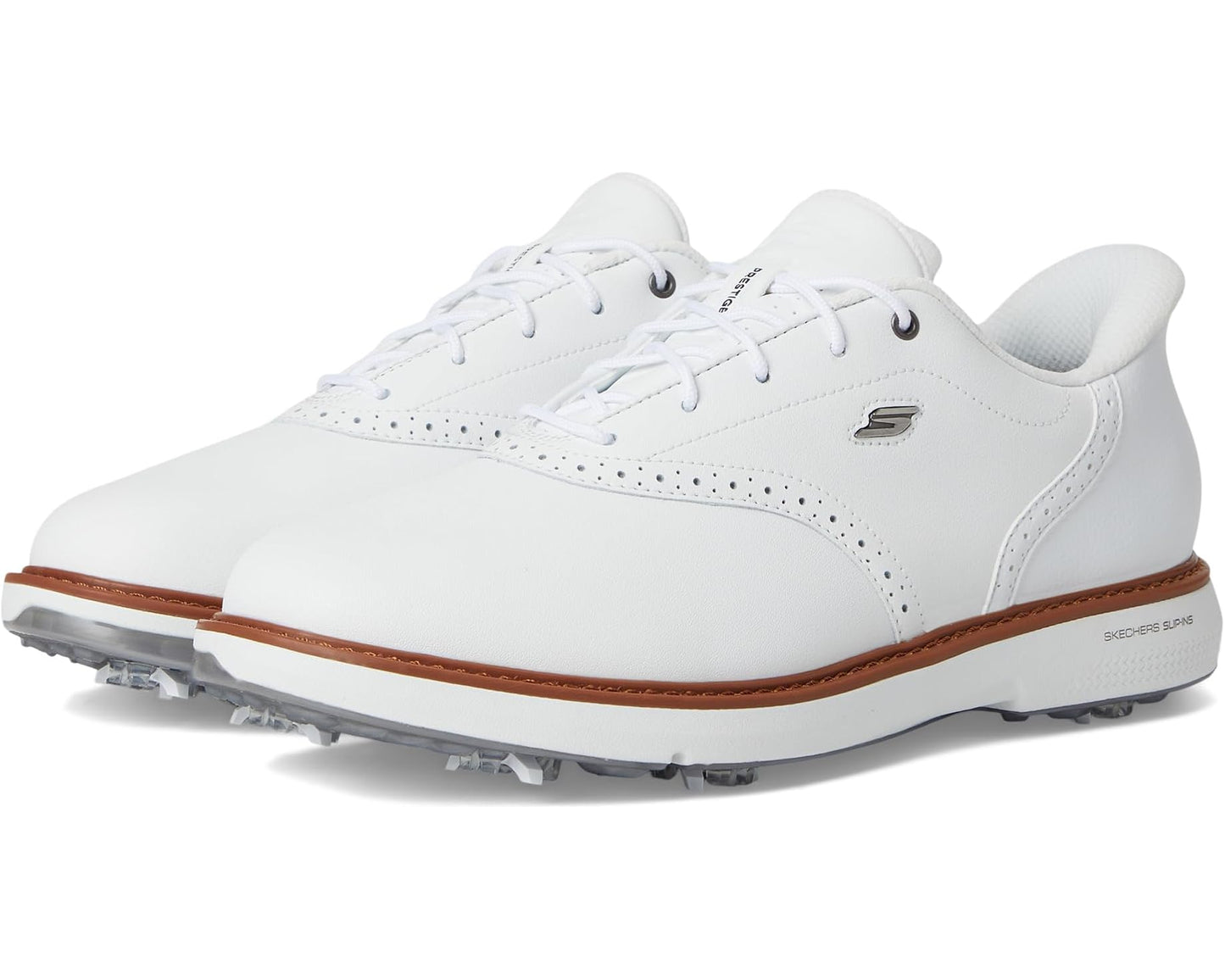 Men's Skechers GO GOLF Prestige Slip-In ArchFit Spiked Golf Shoe White