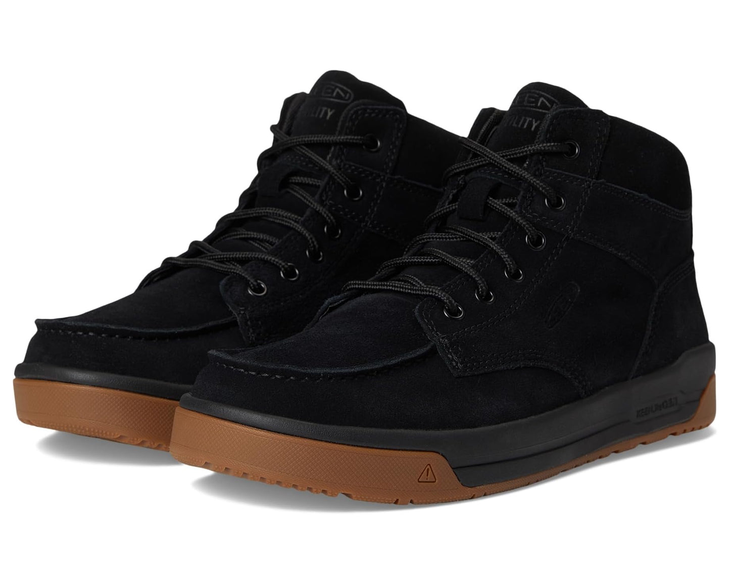 Men's KEEN Utility Gibson Boots (Soft Toe) Black/Gum