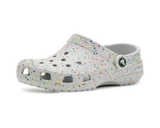 Unisex Crocs Kids Classic Clogs with Patterns and Graphics Atmosphere/Multi Glow
