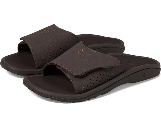 Men's OluKai Nalu Slide Dark Java/Dark Java