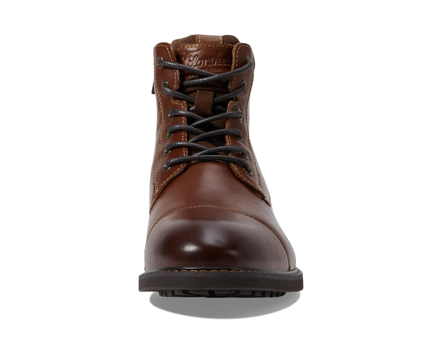 Men's Florsheim Lodge Cap Toe Lace-Up Boots Chestnut Smooth