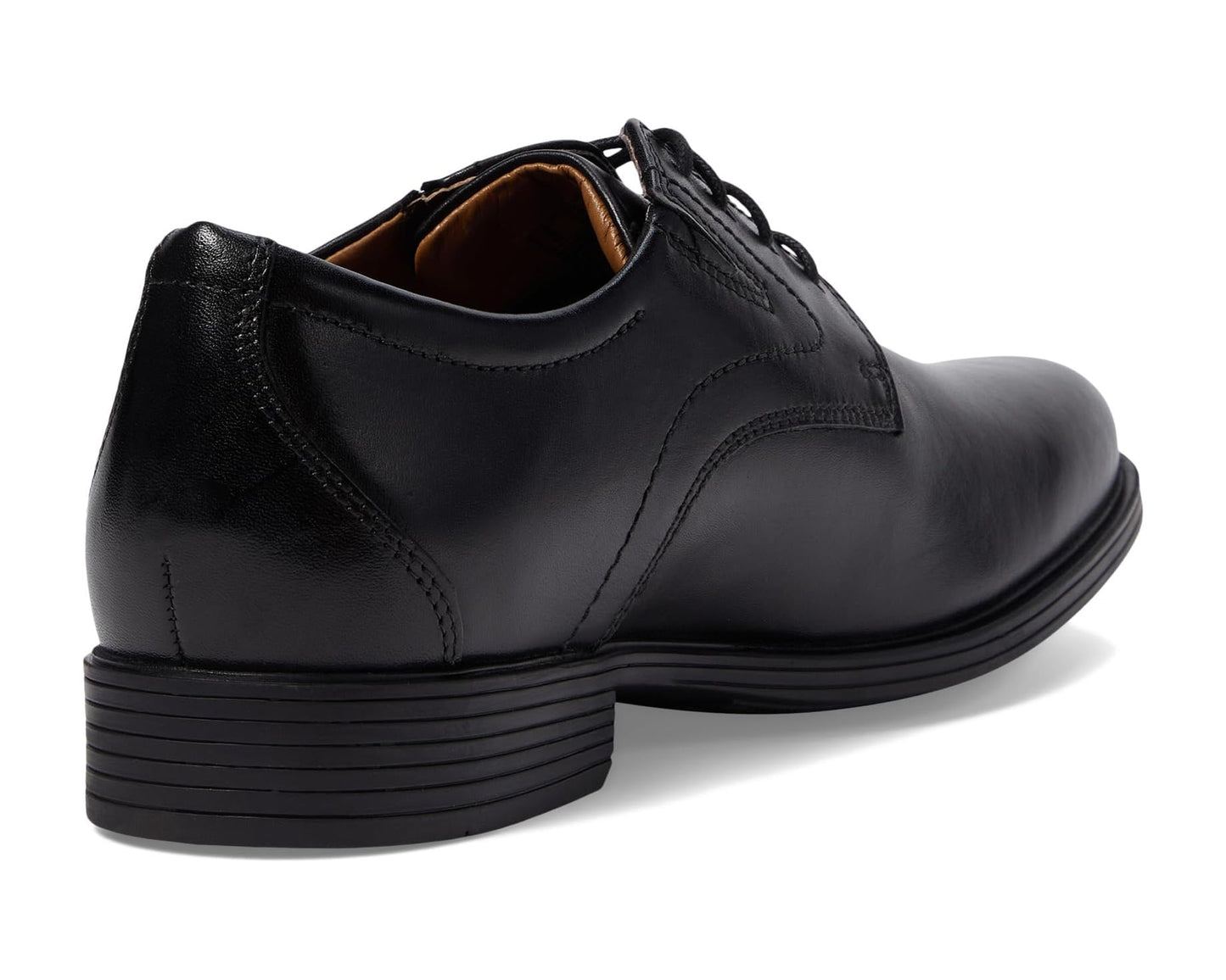 Men's Clarks Whiddon Plain Black Leather