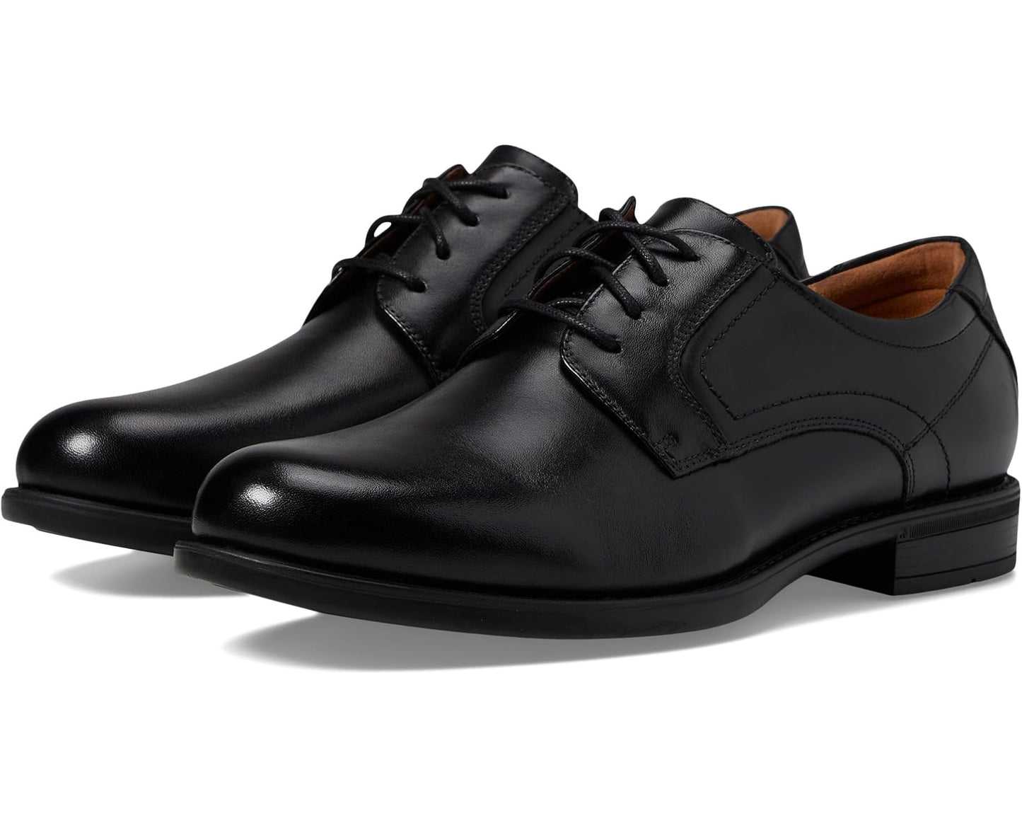 Men's Florsheim Midtown Plain Toe Oxford Black Smooth