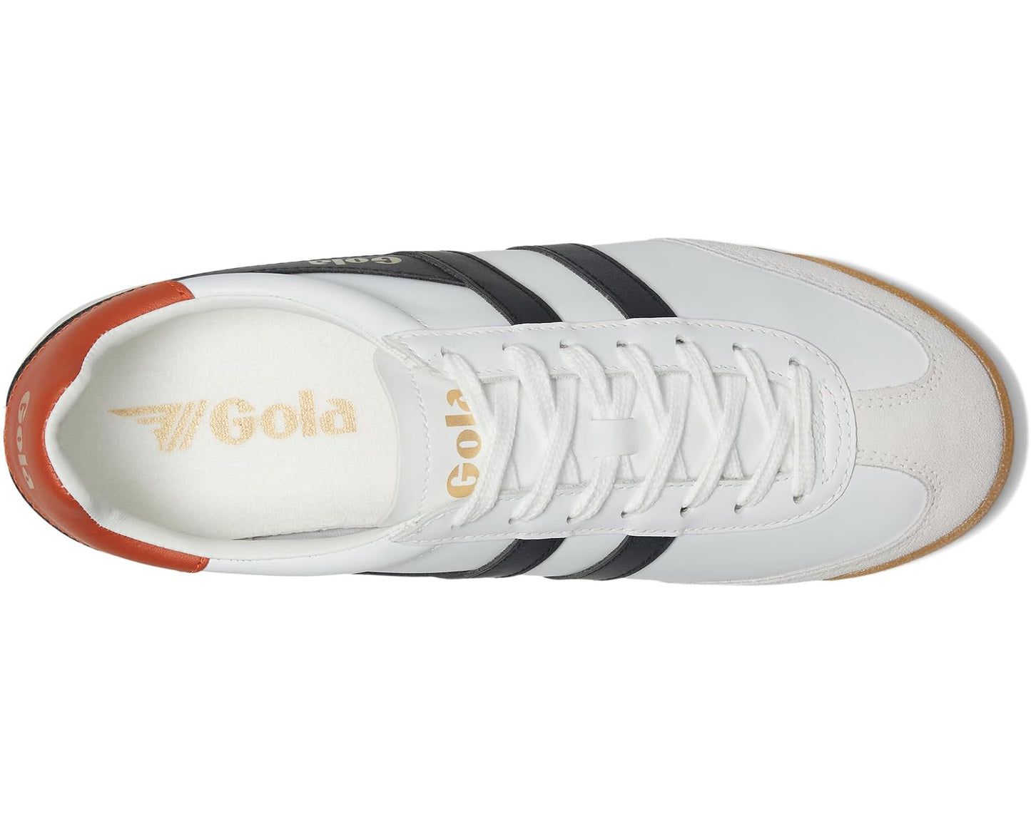 Men's Gola Torpedo Leather White/Black/Moody Orange