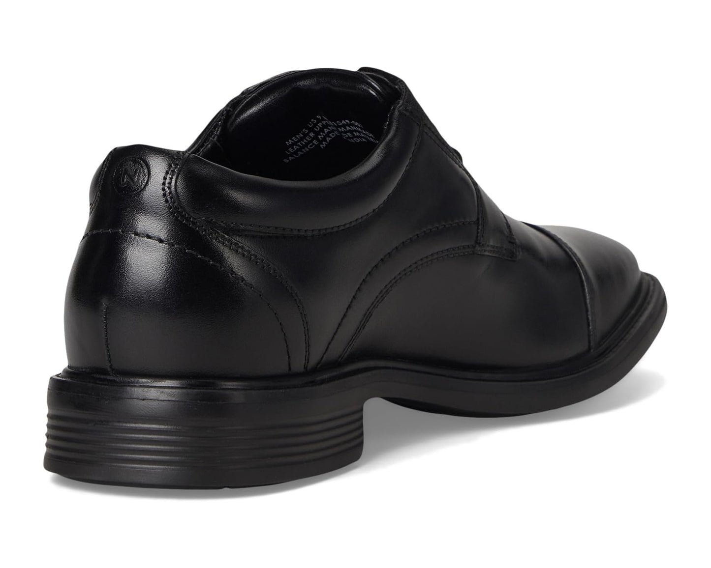 Men's Nunn Bush Stark Cap Toe Oxford Leather Business Formal Derby Dress Casual Lace-Up Black