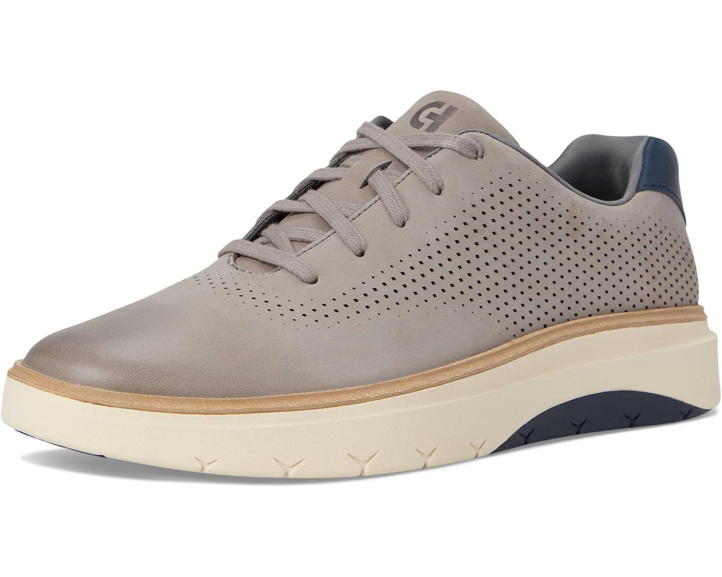 Men's Cole Haan Grandpro Featherarc Laser Sneakers Ironstone Nubuck/Silver Birch/Navy Blazer