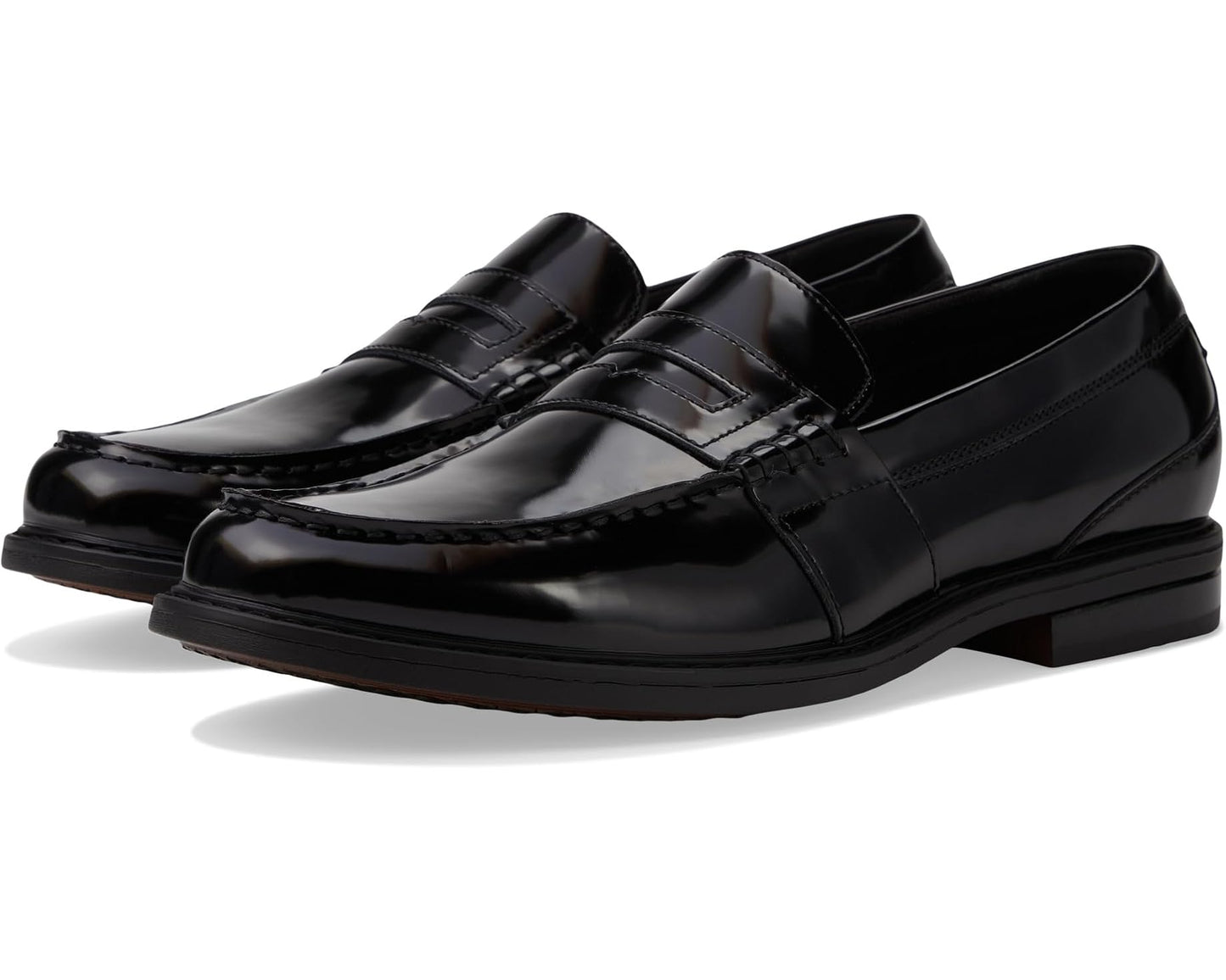 Men's Nunn Bush Lincoln Penny Loafer Black Polished