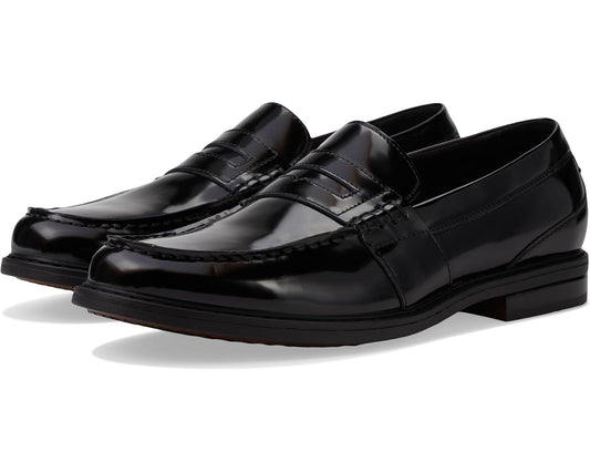 Men's Nunn Bush Lincoln Penny Loafer Black Polished