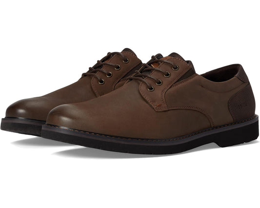 Men's Nunn Bush Denali Plain Toe Oxford Brown Crazy Horse
