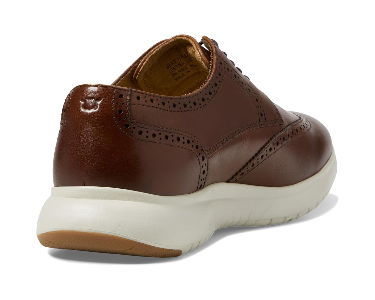 Men's Florsheim Dash Wing Tip Sneaker Sole Oxford Cognac Smooth Leather/White Sole