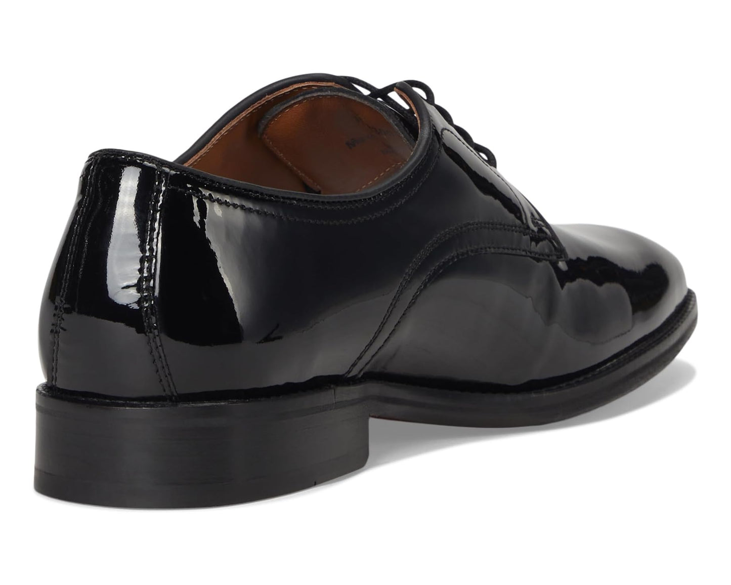 Men's Johnston & Murphy Sullivan Plain Toe Black Italian Patent Calfskin