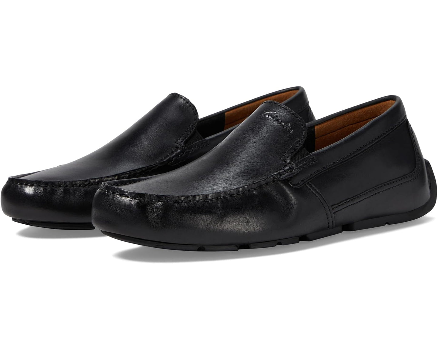 Men's Clarks Markman Plain Black Leather
