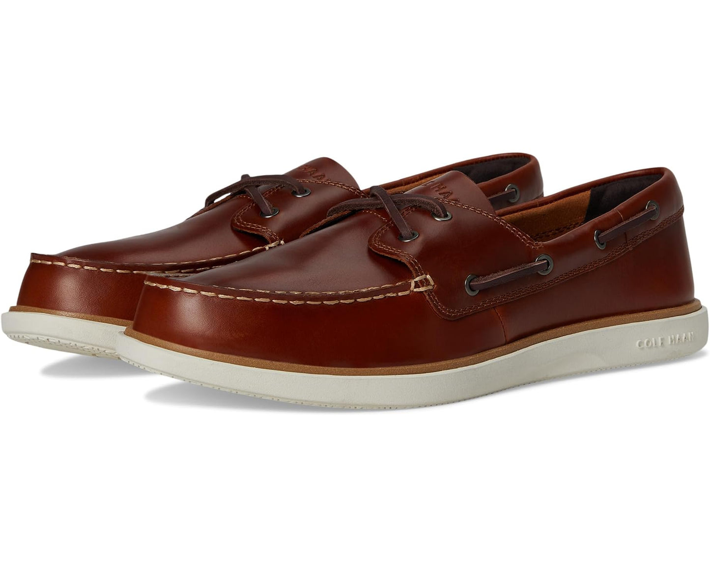 Men's Cole Haan Grand Crosscourt Boat Shoe British Tan/Dark Chocolate/Ivory