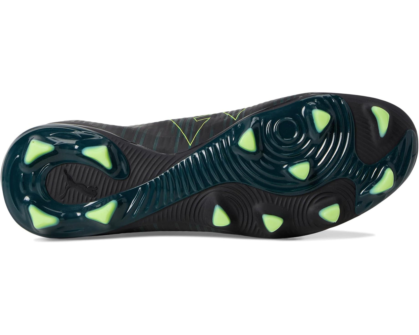 Men's PUMA Future 8 Pro Firm, Artificial Ground Soccer Cleats Black/Fizzy Light/Green Terrain