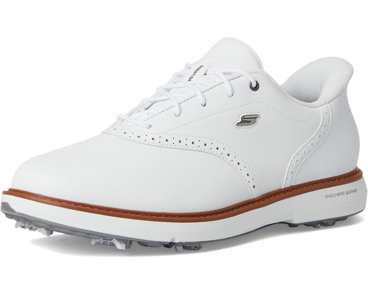 Men's Skechers GO GOLF Prestige Slip-In ArchFit Spiked Golf Shoe White