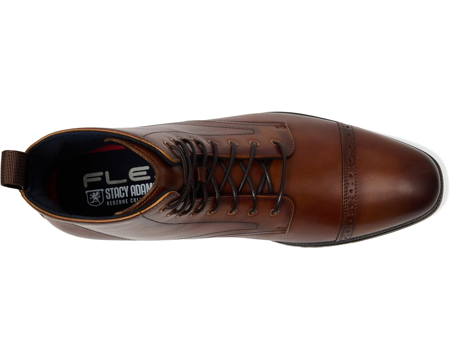 Men's Stacy Adams Henry Cap Toe Lace-Up Boot Tan