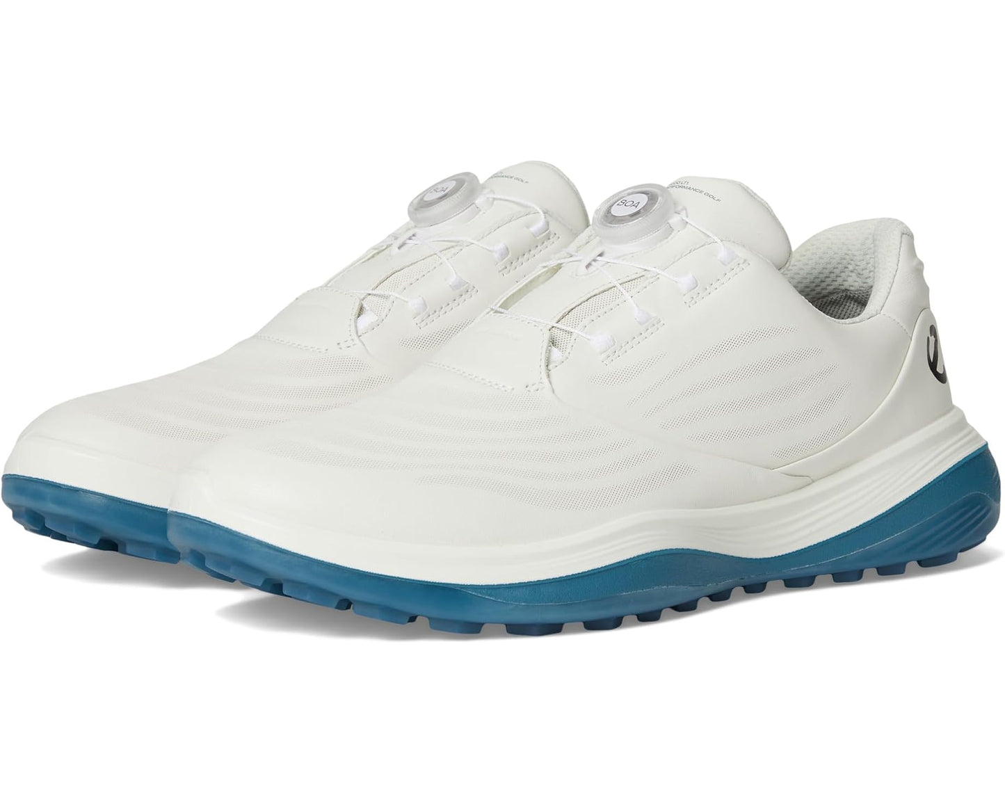 Men's ECCO Golf LT1 BOA Hybrid Waterproof Golf Shoe White/Petrol