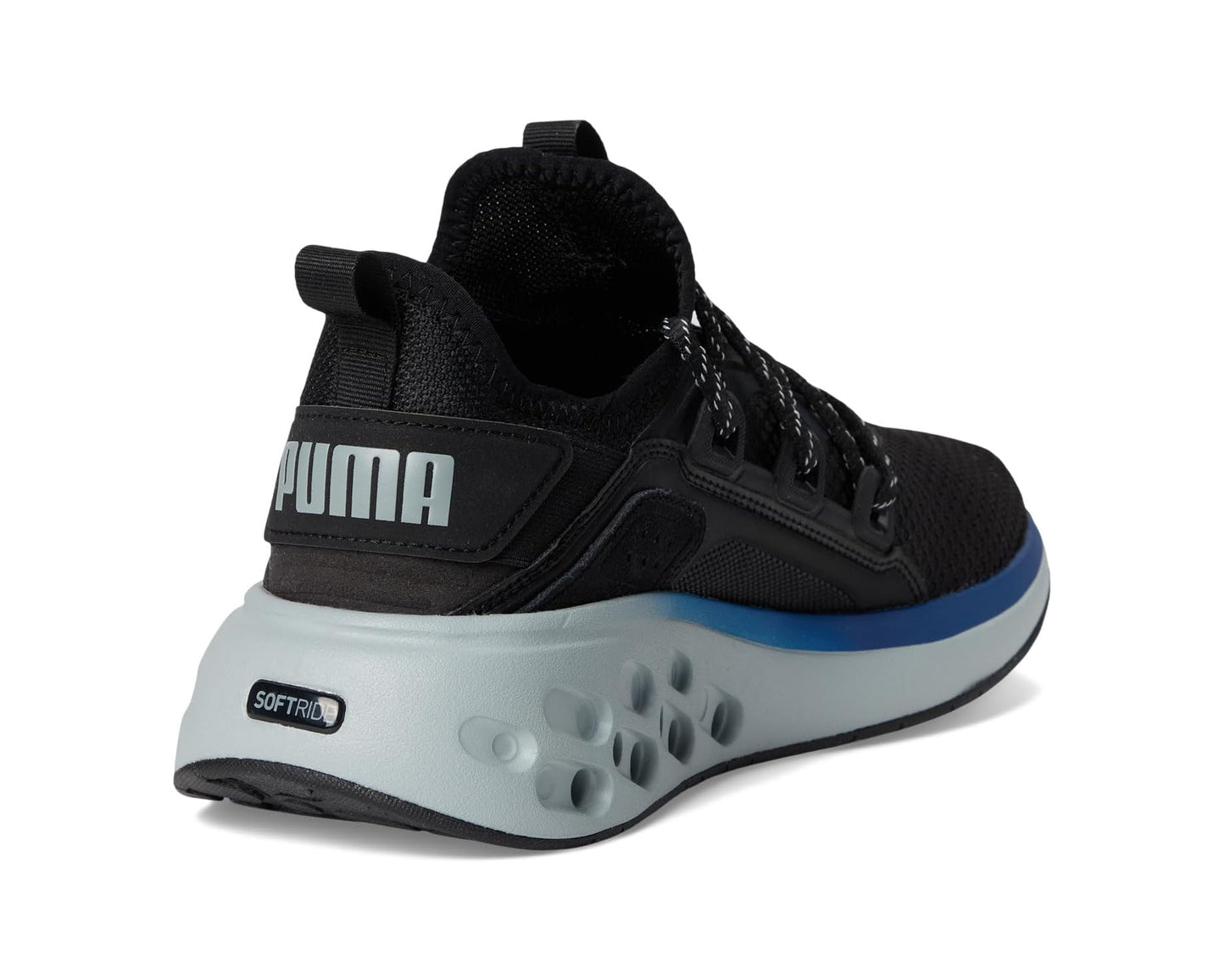 Men's PUMA Softride Frequence Lace Fleck Shoes Black/Clyde Royal