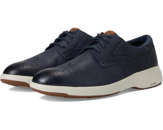 Men's Rockport Noah Wing Tip Dark Blue Leather