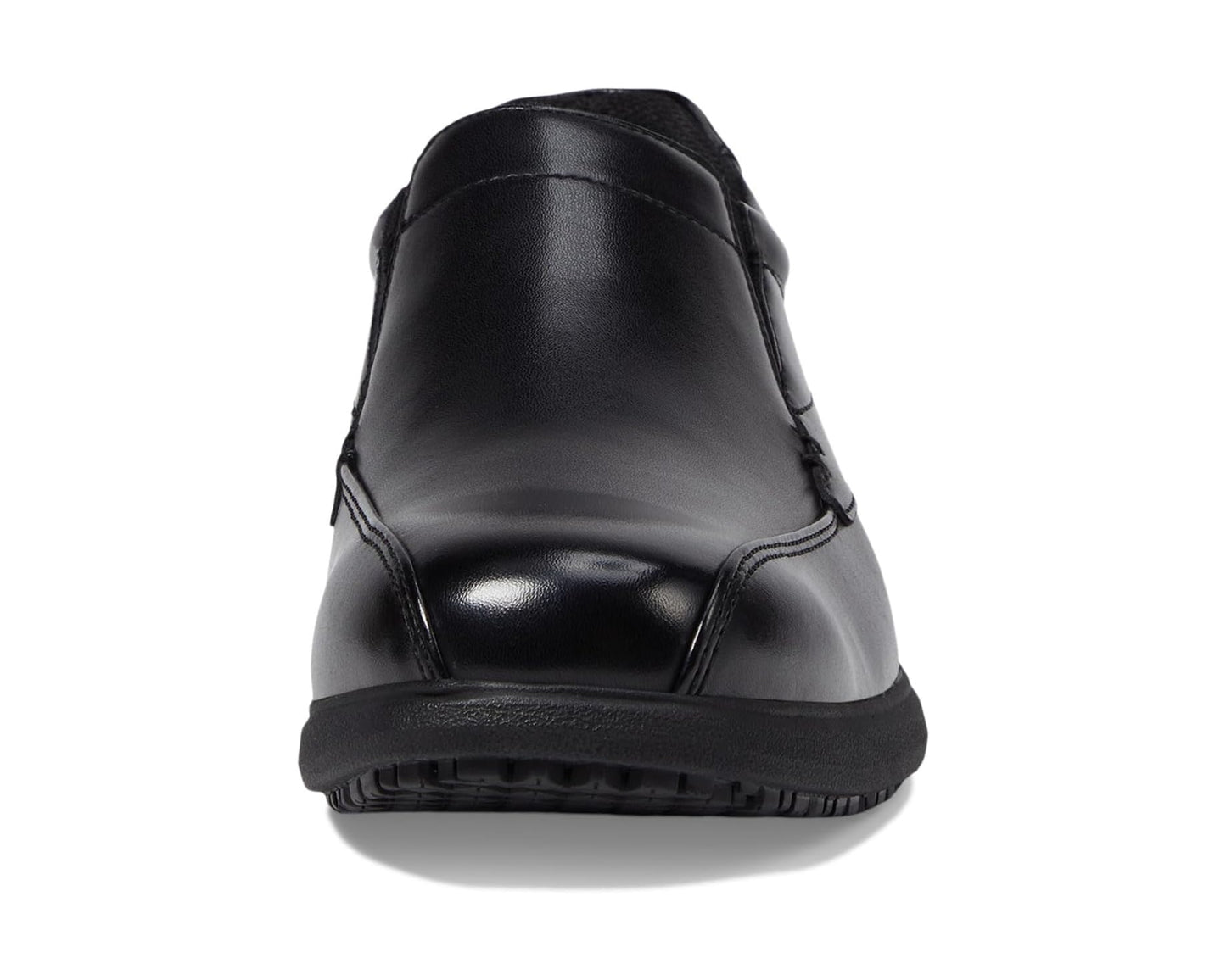 Men's Nunn Bush Sanford Slip Resistant Bicycle Toe Work Slip-On Black