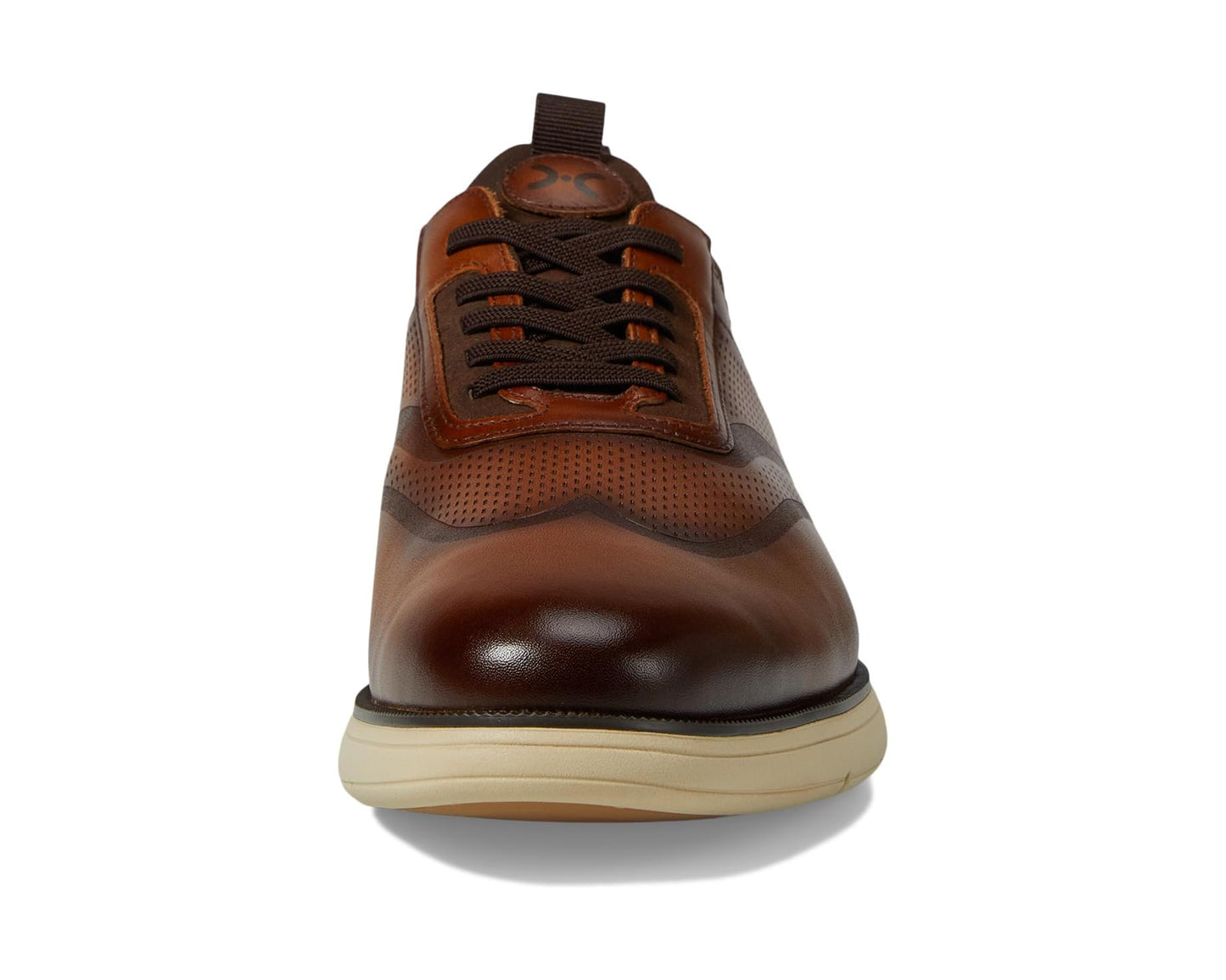 Men's Stacy Adams Edgewood Wing Tip Elastic Lace Cognac
