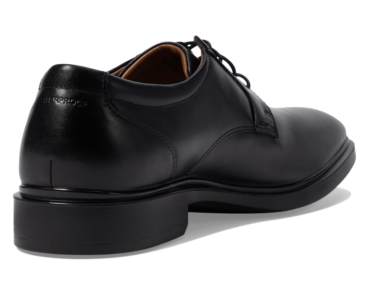 Men's Florsheim Forecast Waterproof Plain Toe Oxford Black Smooth
