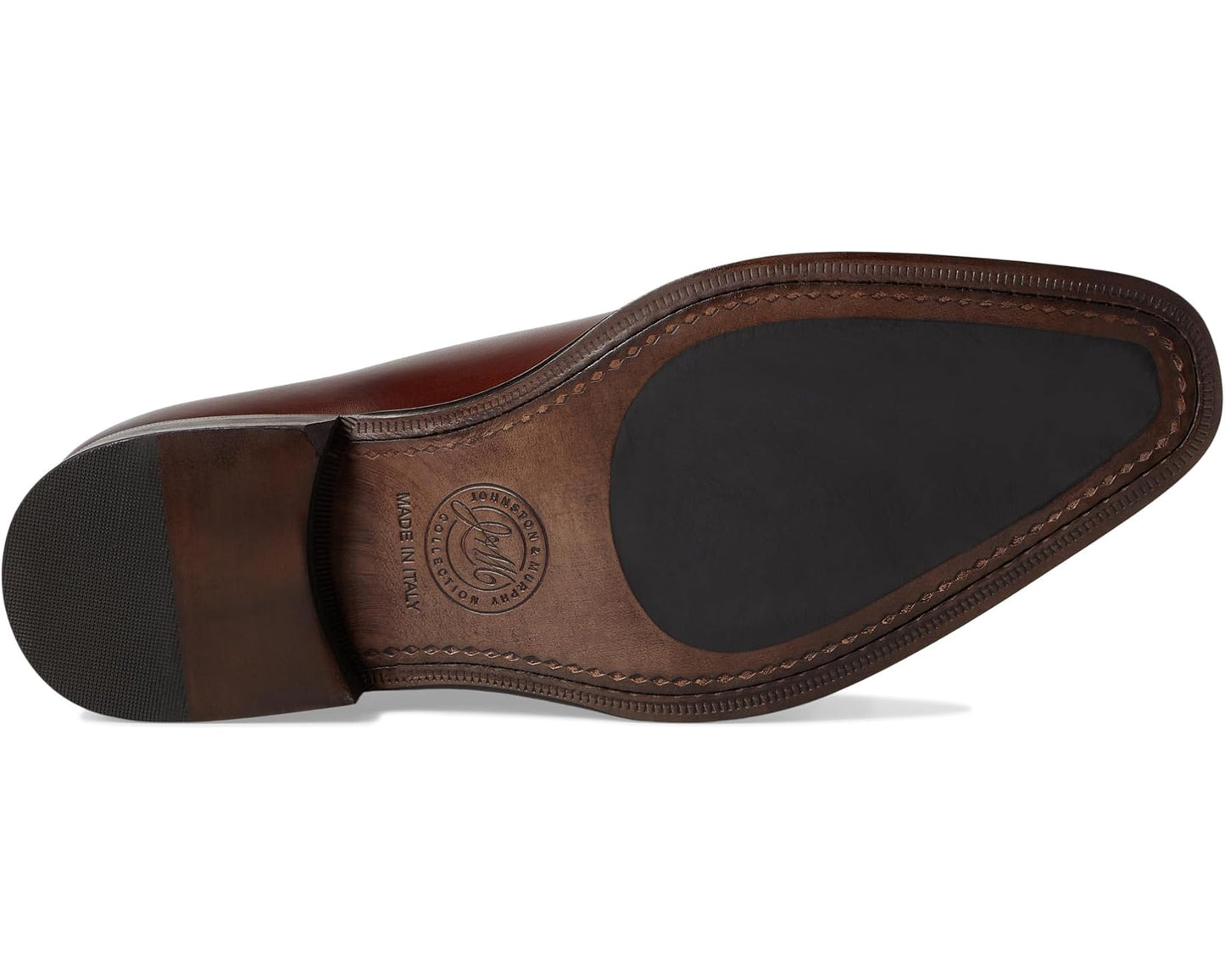 Men's Johnston & Murphy Collection Larson One-Piece Plain Toe Mahogany Italian Calfskin