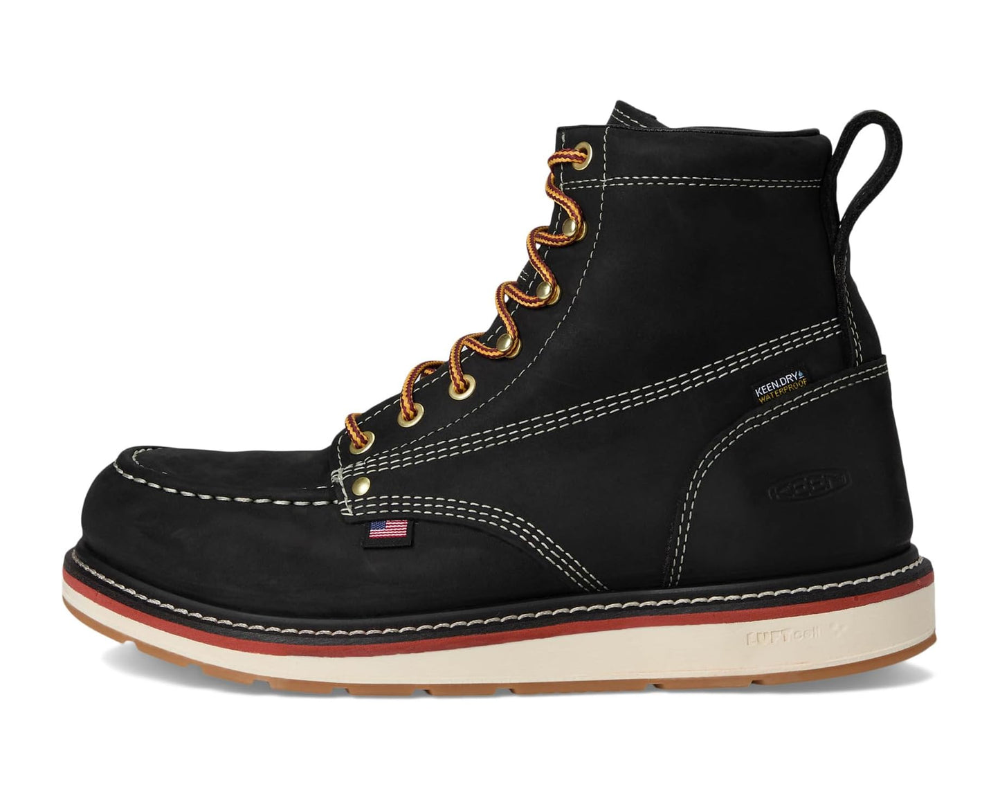 Men's KEEN Utility Liberty 6 Waterproof Boots (Carbon Toe) Black/Gum