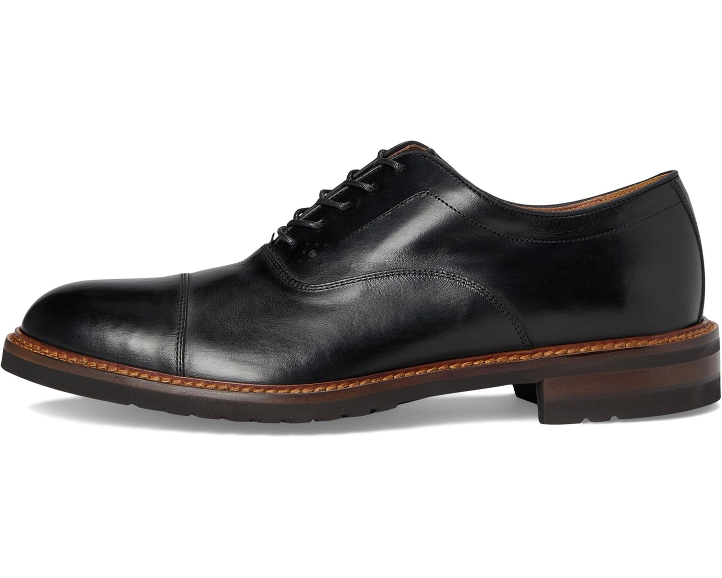 Men's Johnston & Murphy Collection Hartford Cap Toe Black Italian Calfskin