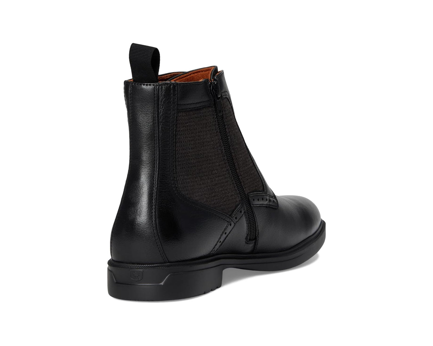 Men's Stacy Adams Thompson Elastic Lace Inside Zip Boots Black