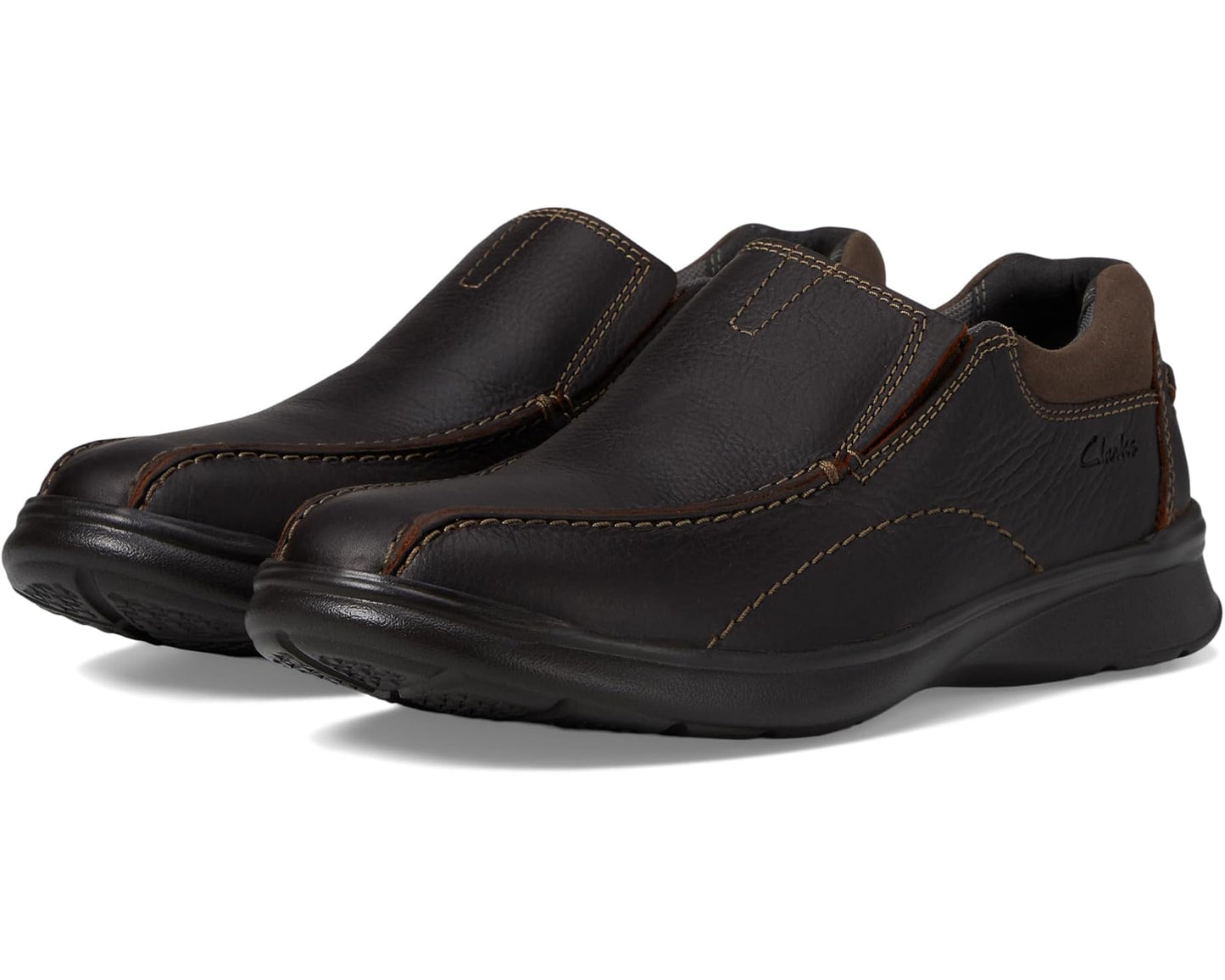 Men's Clarks Cotrell Step Brown Oily Leather