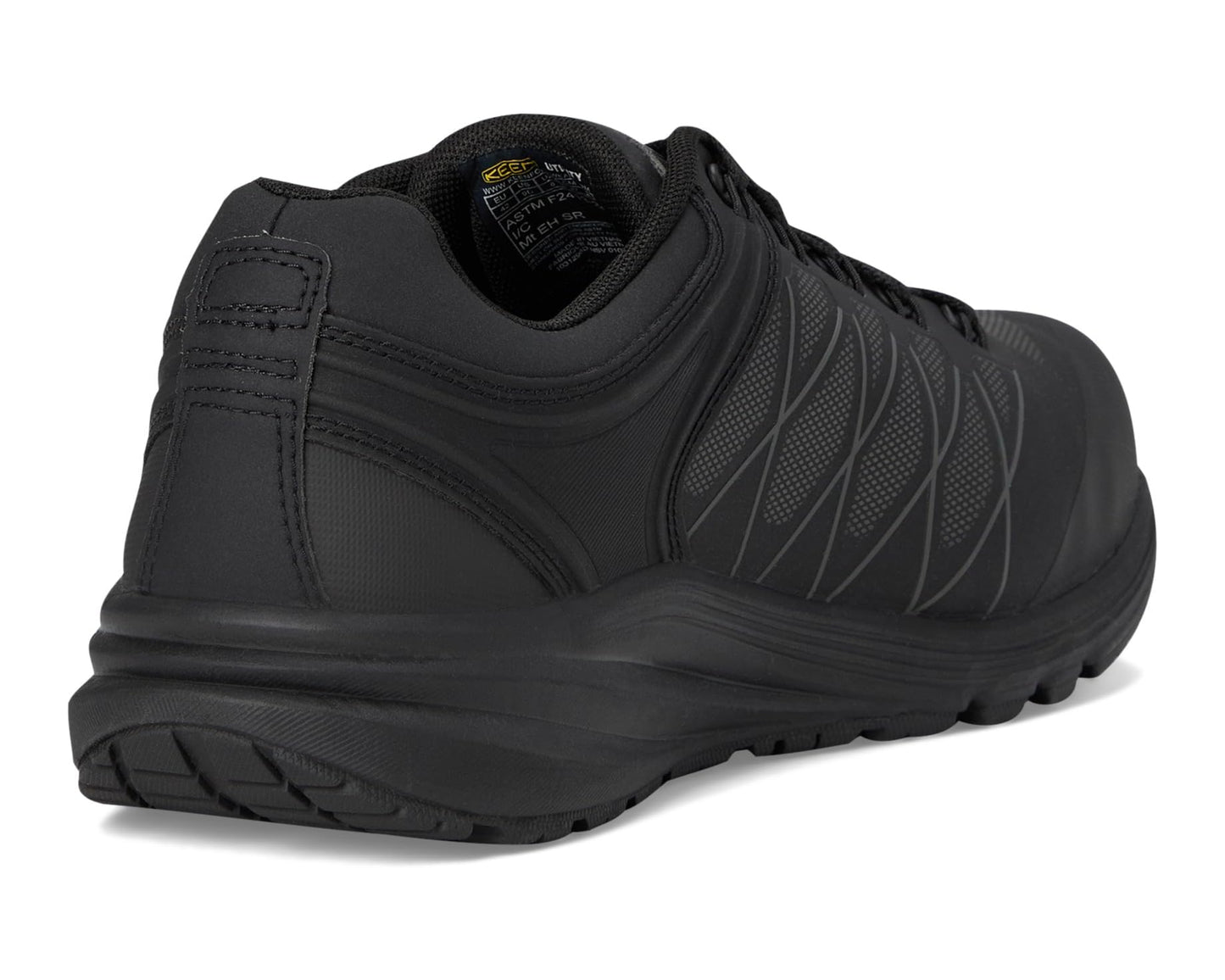 Men's KEEN Utility Vista Energy XT Work Sneaker Internal Met Guard (Carbon Toe) Black/Magnet