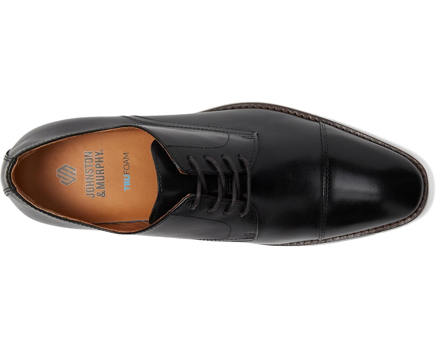 Men's Johnston & Murphy Richland Cap Toe Black Full Grain