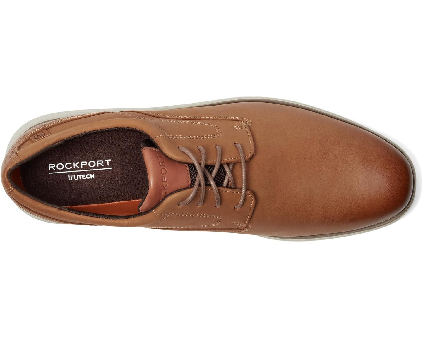 Men's Rockport Garett Plain Toe Caramel Leather