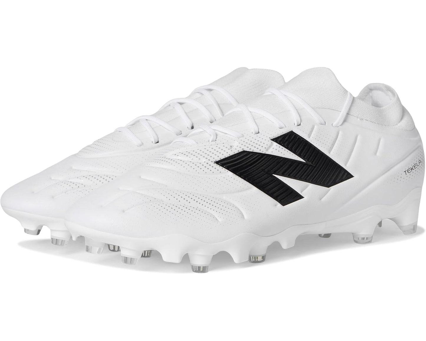Unisex New Balance Tekela Team Low Laced FG V5 Soccer Cleats White/Black/Silver