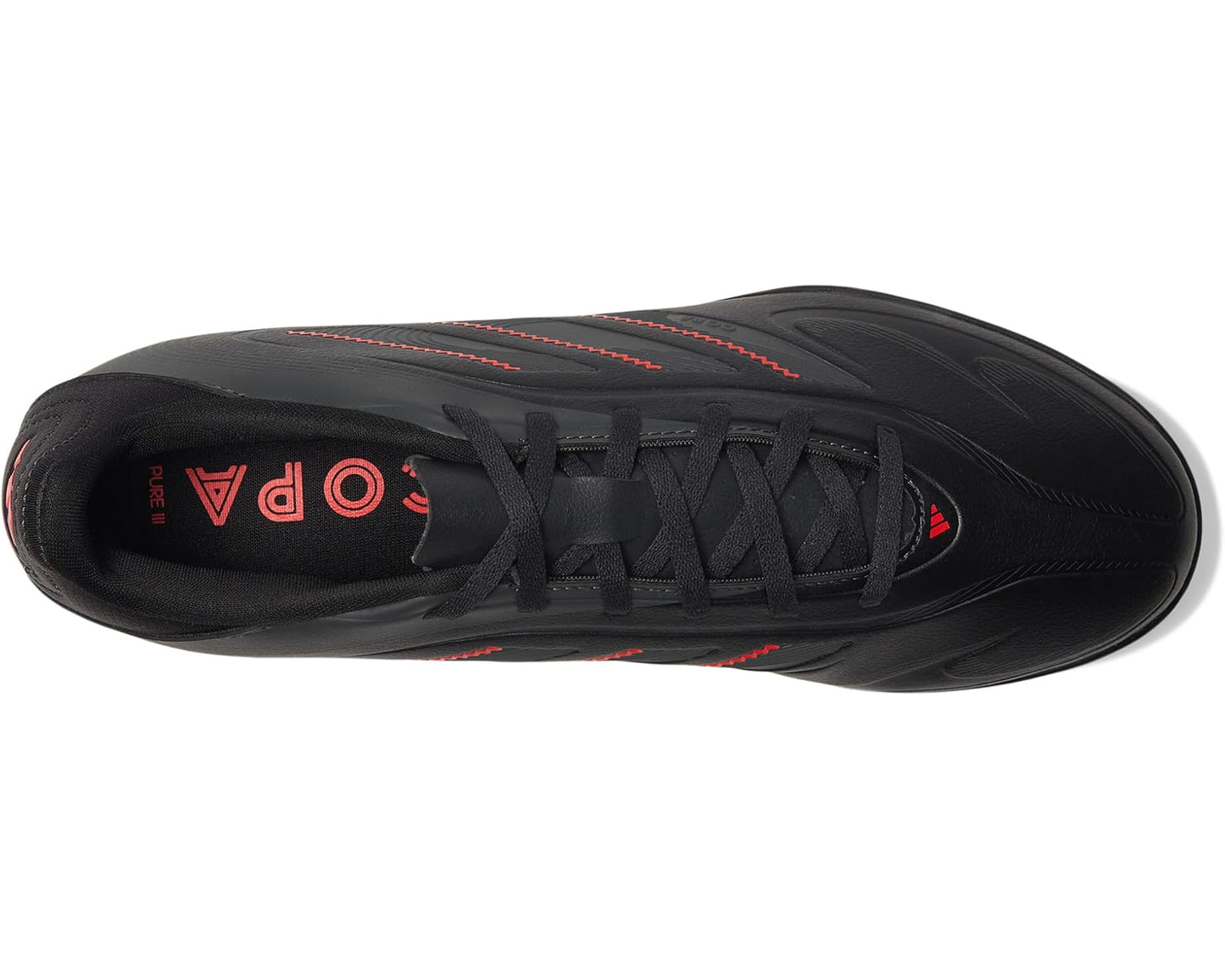 Unisex adidas Copa Pure 3 Club Turf Soccer Cleats Black/Carbon/Lucid Red