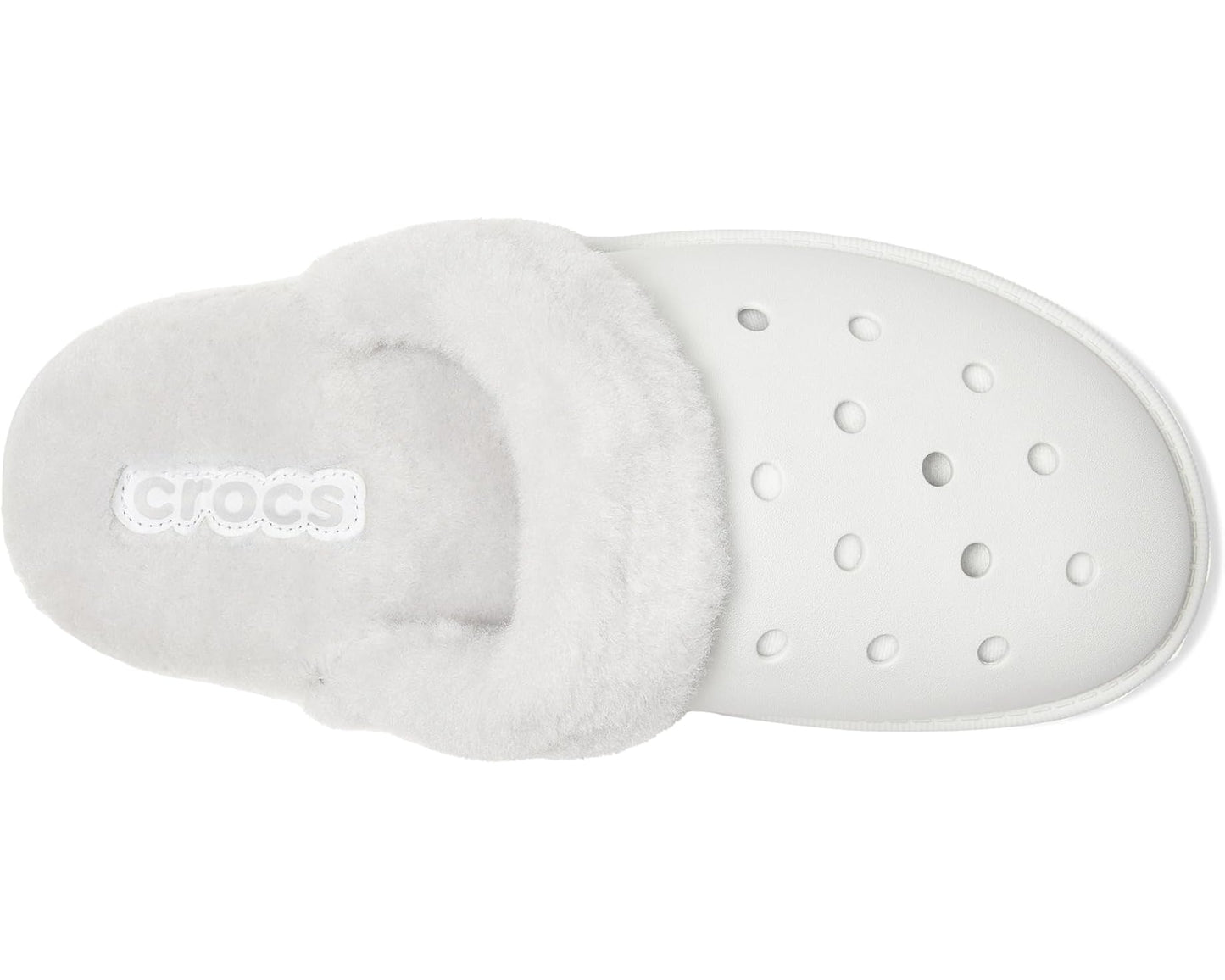 Unisex Crocs Classic Fuzz Scuff Slippers Moonlight