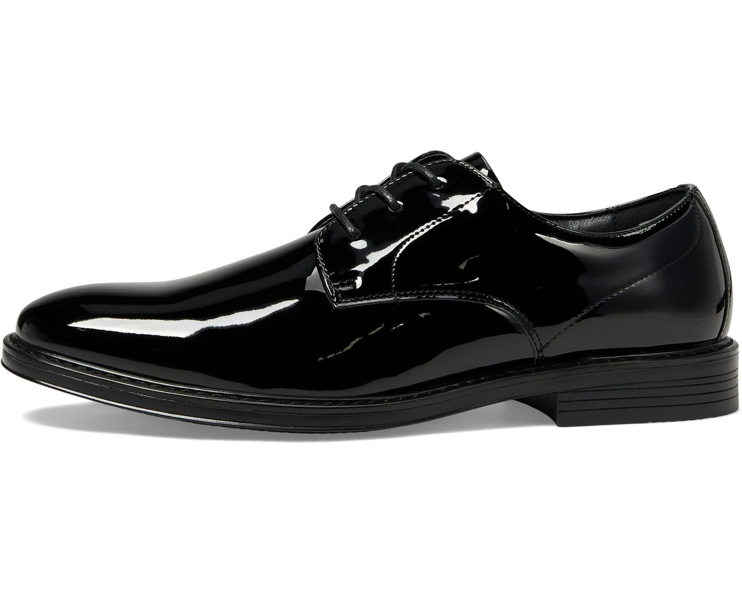 Men's Nunn Bush Centro Flex Formal Plain Toe Oxford Black Patent