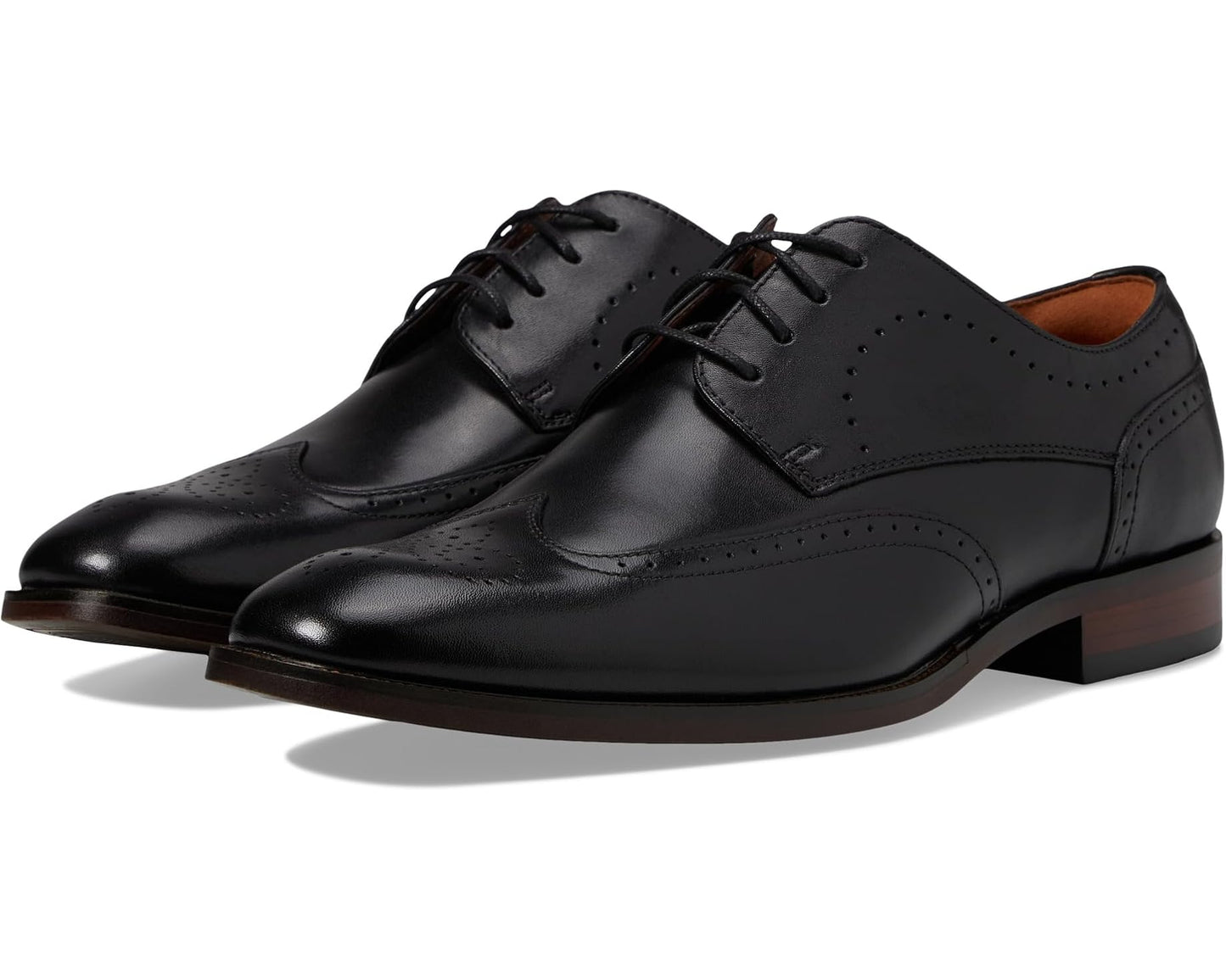 Men's Florsheim Sorrento Wing Tip Oxford Black Smooth