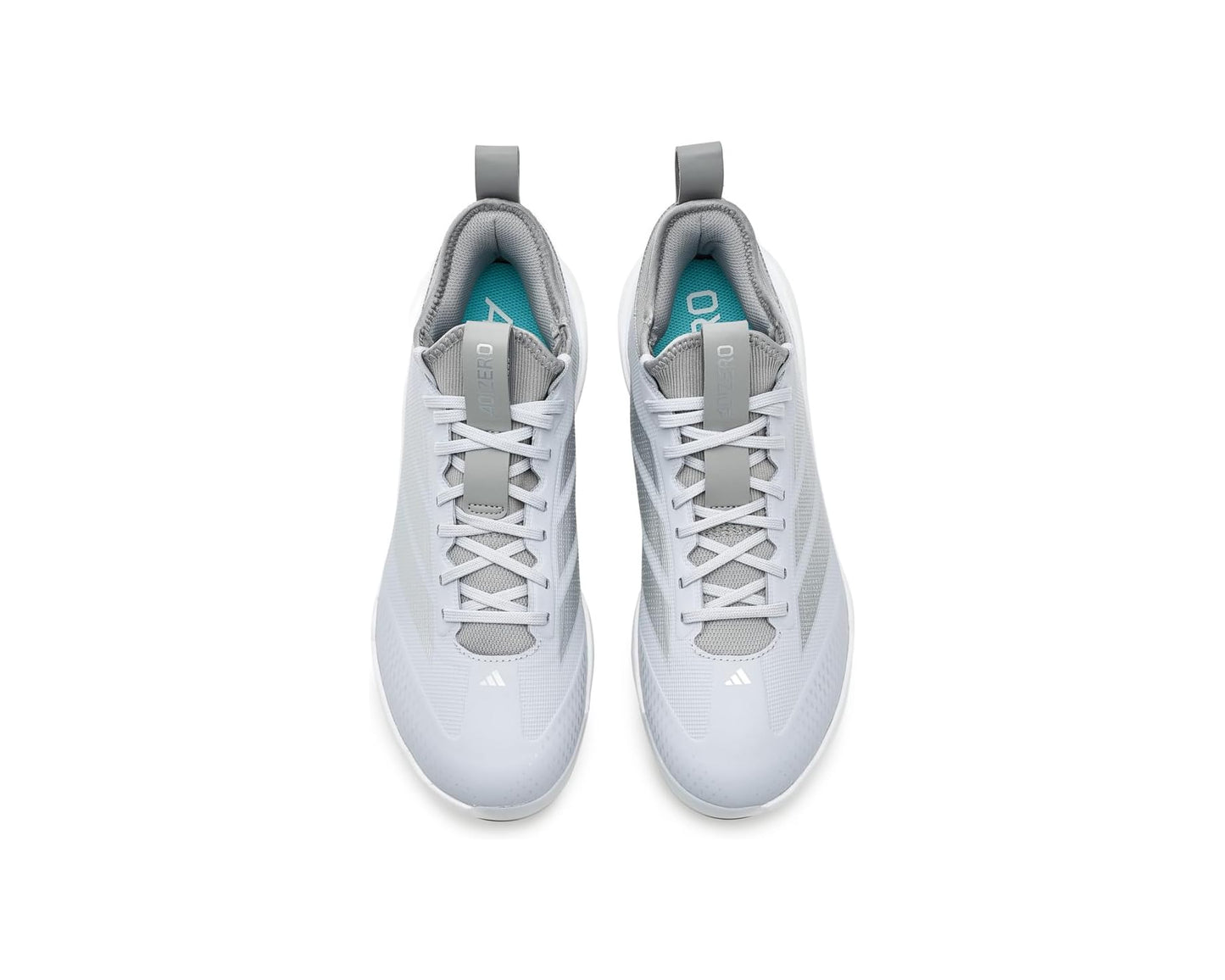 Men's adidas adiZero Impact 2.0 TPU Baseball Cleats Team Light Grey/White/Silver Metallic