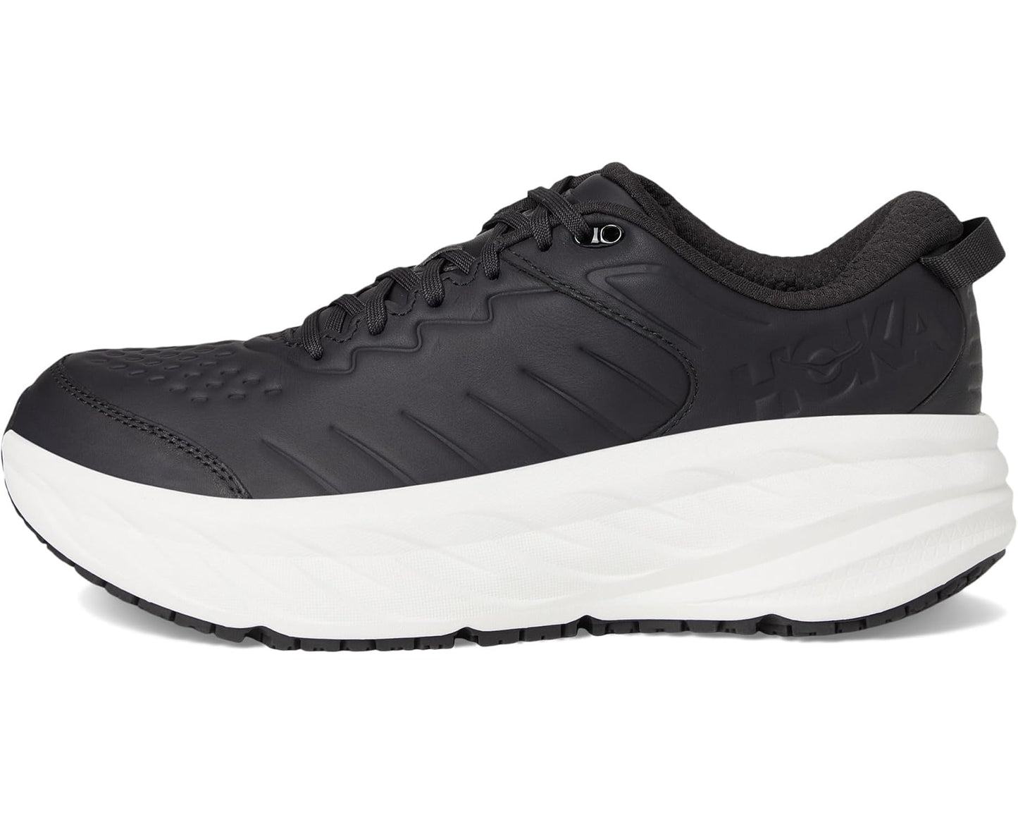Men's Hoka Bondi Slip Resistant Carbon Black/White