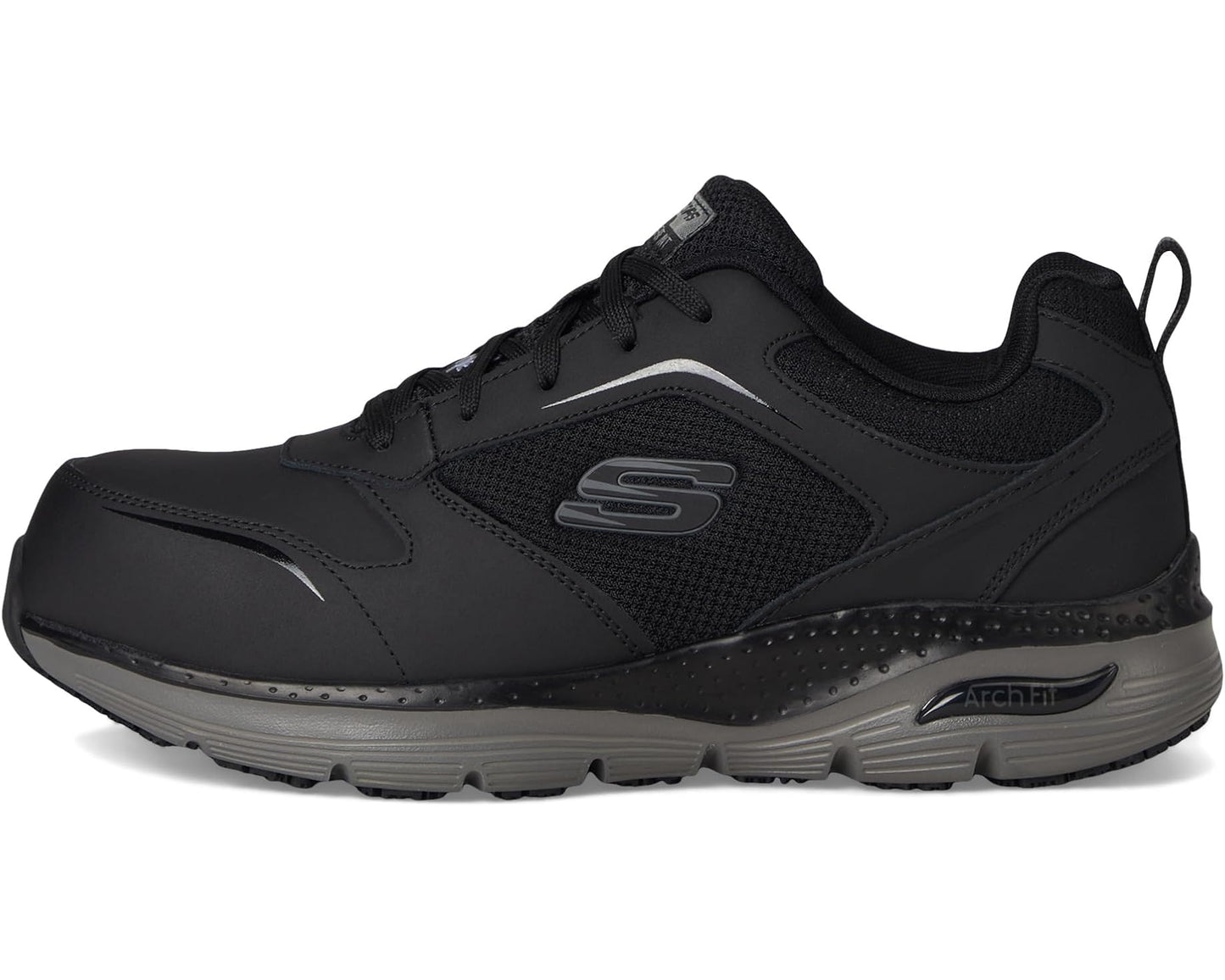 Men's SKECHERS Work Arch Fit SR Comp Toe Black/Charcoal